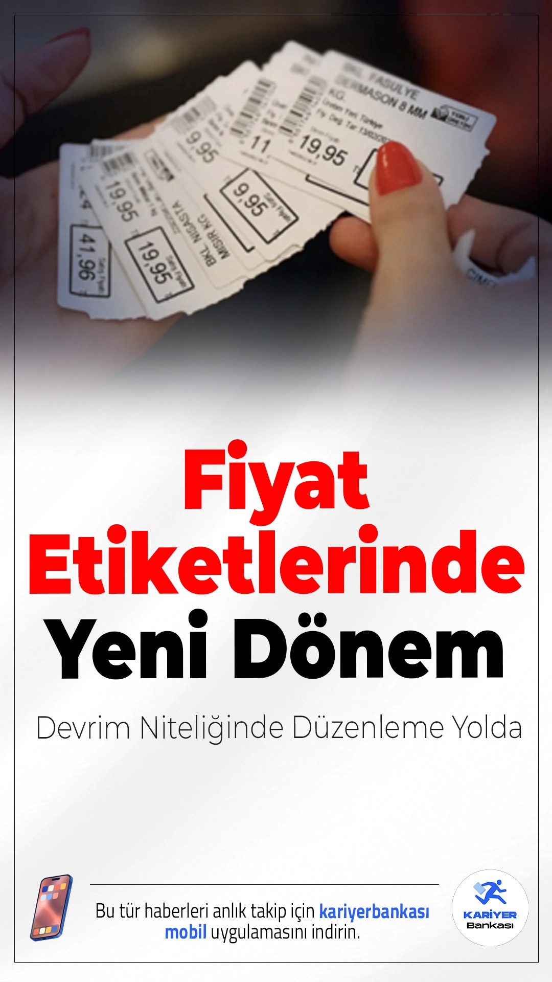Fiyat Etiketlerinde Yeni Dönem: Devrim Niteliğinde Düzenleme Yolda.Ticaret Bakanı Ömer Bolat, fiyat etiketi yönetmeliğinde köklü değişiklikler yapılacağını ve bu düzenlemelerin birkaç gün içinde hayata geçirileceğini duyurdu.