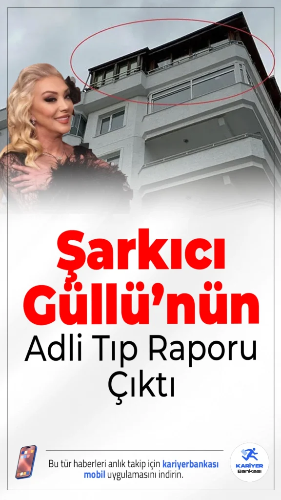 Şarkıcı Güllü’nün Adli Tıp Raporu Çıktı.Yalova’da evinin terasından düşerek hayatını kaybeden şarkıcı Gül Tut’un (Güllü) ölümüne ilişkin adli tıp raporu, kazara düşme ihtimalini güçlü şekilde destekliyor.