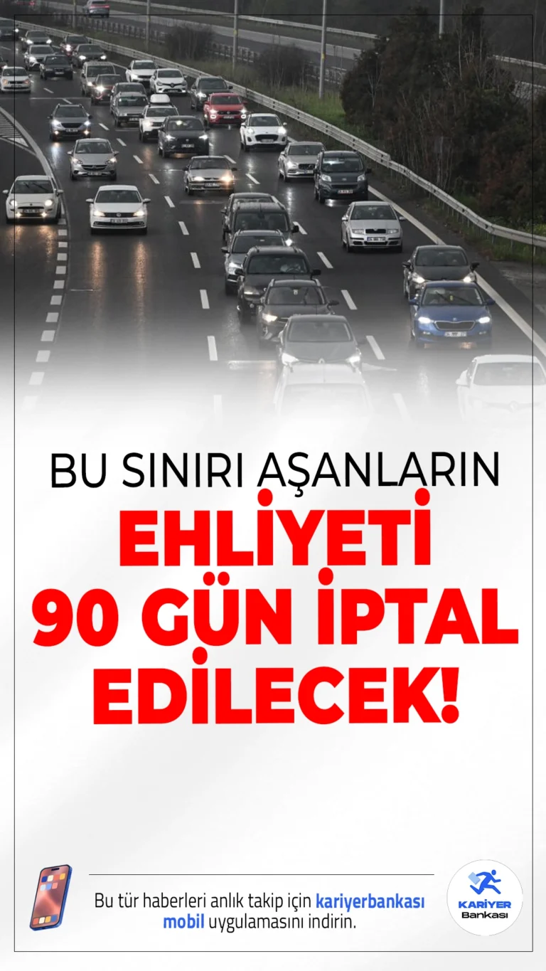 Hız Sınırını Aşanlar Dikkat:Ehliyetler 90 Gün Geri Alınacak!Yeni trafik düzenlemesiyle hız sınırını aşan sürücülere ehliyet iptali geliyor. Meclis gündeminde olan teklif, daha ağır para cezalarını ve sürücü belgelerinin geçici alınmasını öngörüyor.