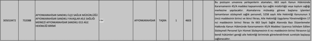Sağlık bakanlığı Ebe Alımı