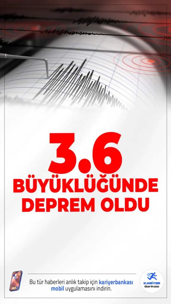 Marmara Denizi'nde Silivri Açıklarında 3.6 Büyüklüğünde Deprem!İstanbul’un Silivri açıklarında, Marmara Denizi’nde 3.6 büyüklüğünde bir deprem meydana geldi. Kısa süreli paniğe neden olan deprem, yerin yaklaşık 10 km derinliğinde kaydedildi.