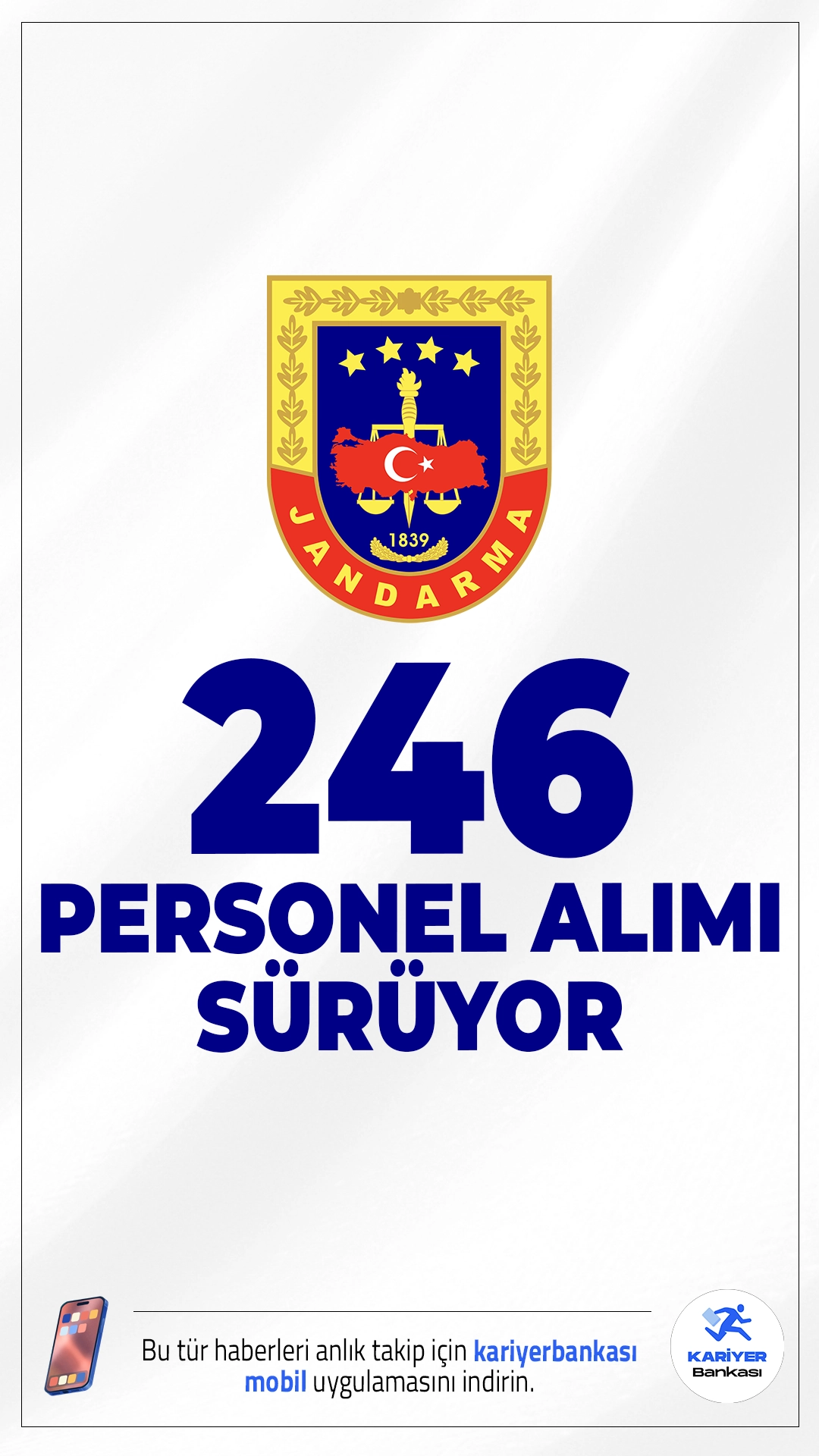 Jandarma 246 Subay Alımı Başvurusu Sürüyor.Jandarma Genel Komutanlığı subay alımı için başvuru işlemleri devam ediyor. İlgili alım duyurusuna göre, Jandarma Genel Komutanlığına farklı branşlarda muvazzaf ve sözleşmeli subay alımı yapılacak. Başvuru şartları ve diğer detaylar bu haberimizde.