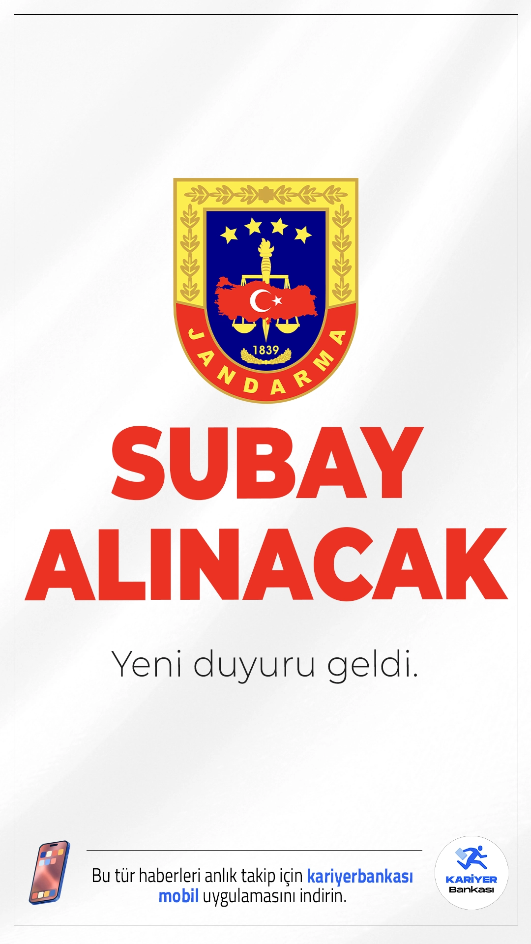 Jandarma 246 Subay Alımı Duyurusu Yayımlandı.Jandarma Genel Komutanlığı, 2026 yılı için muvazzaf ve sözleşmeli subay alımı yapacağını duyurdu. Toplam 246 kadro için başvurular 20 Ekim 2025 tarihinde başladı ve 03 Kasım 2025 saat 23:59’a kadar devam edecek. Alımlar, kadın ve erkek adaylar arasından, farklı branşlarda gerçekleştirilecek.