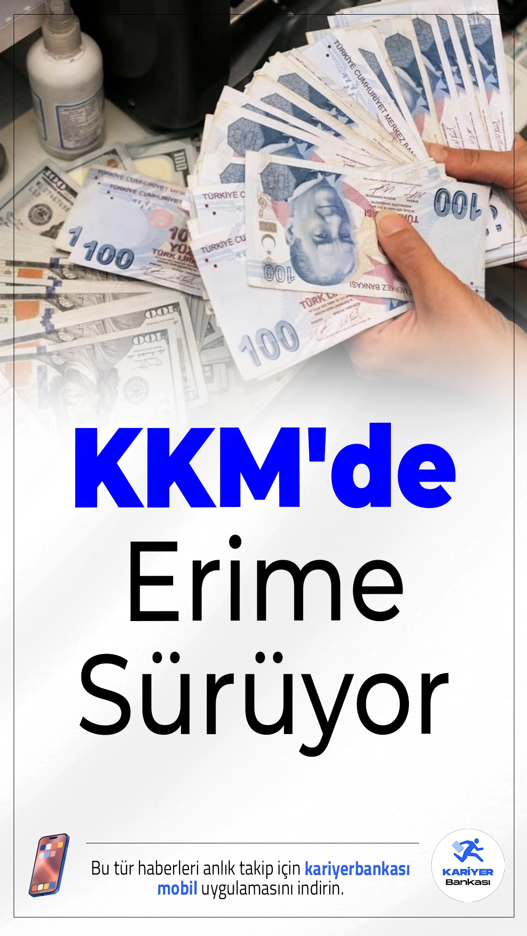 KKM'de Erime Sürüyor: 34 Milyar Liralık Gerileme Yaşandı.Kur Korumalı Mevduat (KKM) hesaplarındaki küçülme ivmesi devam ederken, geçen hafta itibarıyla bakiyeler 205 milyar liraya kadar düştü.