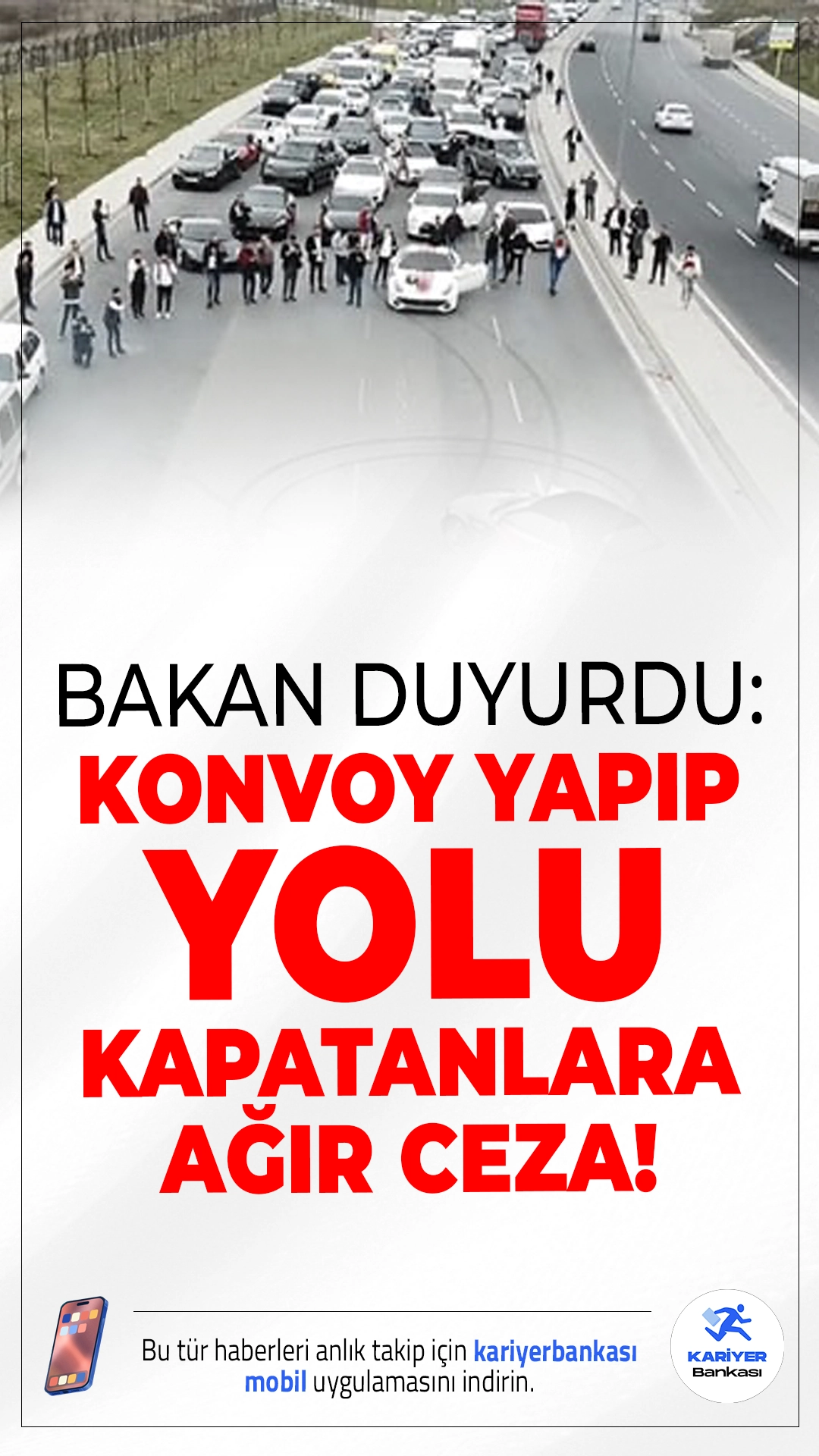 Konvoyda Yol Kapanına Ağır Ceza: Ehliyet ve Araç 60 Gün Gidiyor!Düğün ve asker uğurlama gibi gerekçelerle yapılan konvoylar artık ciddi yaptırımlarla karşılaşacak. Yeni düzenlemeye göre, yol kapatan sürücülerin ehliyetine 60 gün el konulacak, araçları da trafikten men edilecek.