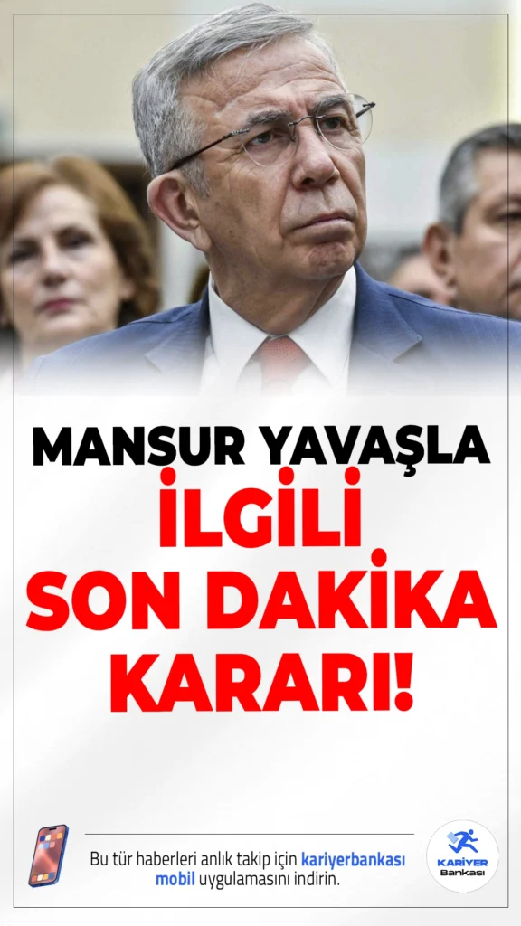 Son Dakika:Başsavcılıktan Mansur Yavaş'a Soruşturma İçin İzin Talebi.Ankara'da yürütülen konser yolsuzluğu soruşturmasında, ABB Başkanı Mansur Yavaş ve özel kalem müdürü için İçişleri Bakanlığı'ndan soruşturma izni talep edildi.