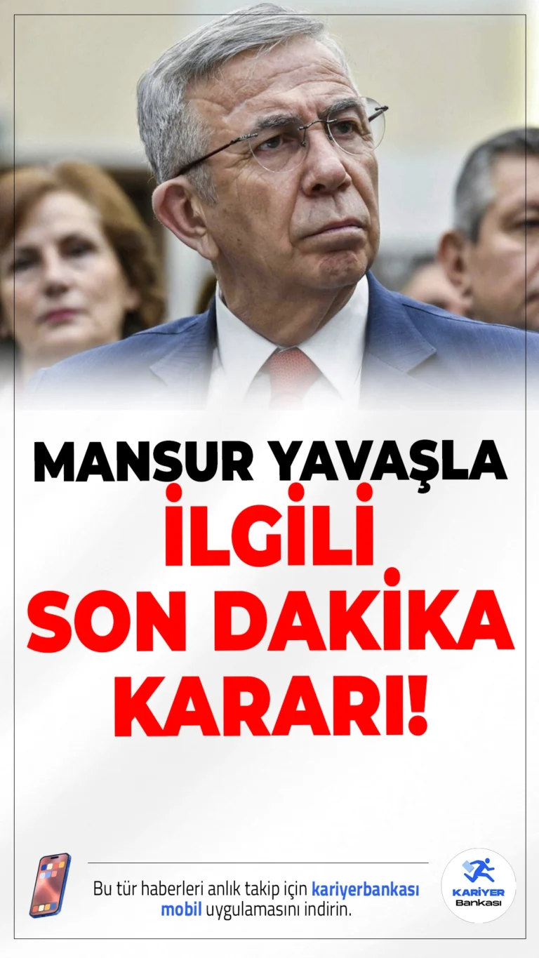 Son Dakika:Başsavcılıktan Mansur Yavaş'a Soruşturma İçin İzin Talebi.Ankara'da yürütülen konser yolsuzluğu soruşturmasında, ABB Başkanı Mansur Yavaş ve özel kalem müdürü için İçişleri Bakanlığı'ndan soruşturma izni talep edildi.