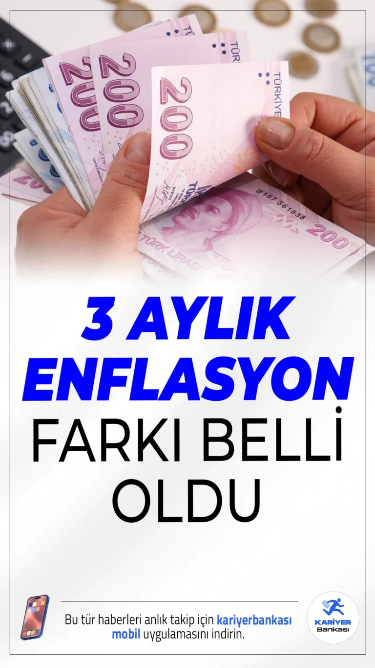 Memur ve Emeklisinin 3 Aylık Enflasyon Farkı Belli Oldu.Memur ve memur emeklilerinin Ocak ayında alacakları zam oranı için belirleyici olan 3 aylık enflasyon farkı açıklandı. TÜİK’in verilerine göre belirlenen bu oran, maaş zammının ilk ipuçlarını verdi.