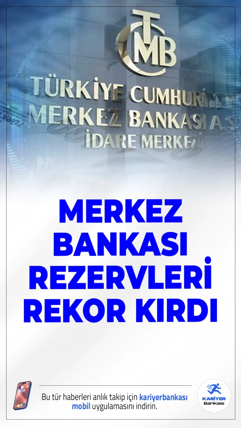 Merkez Bankası'nın Rezervlerinde Tarihi Zirve: 182,9 Milyar Dolar!Türkiye Cumhuriyet Merkez Bankası'nın toplam rezervleri 26 Eylül haftasında 4,1 milyar dolar artarak tüm zamanların en yüksek seviyesine ulaştı.