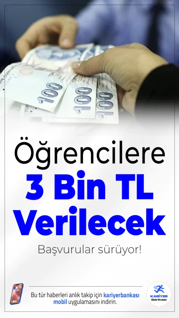 Öğrencilere 3 Bin TL Burs Başvuru Sürüyor.Vakıflar Genel Müdürlüğü (VGM), yükseköğrenim öğrencilerine her yıl karşılıksız burs desteği vermeye devam ediyor. Başvuru yapacak öğrencilerin belirtilen şartları sağlaması gerekmektedir. İşte şartlar ve diğer tüm detaylar.