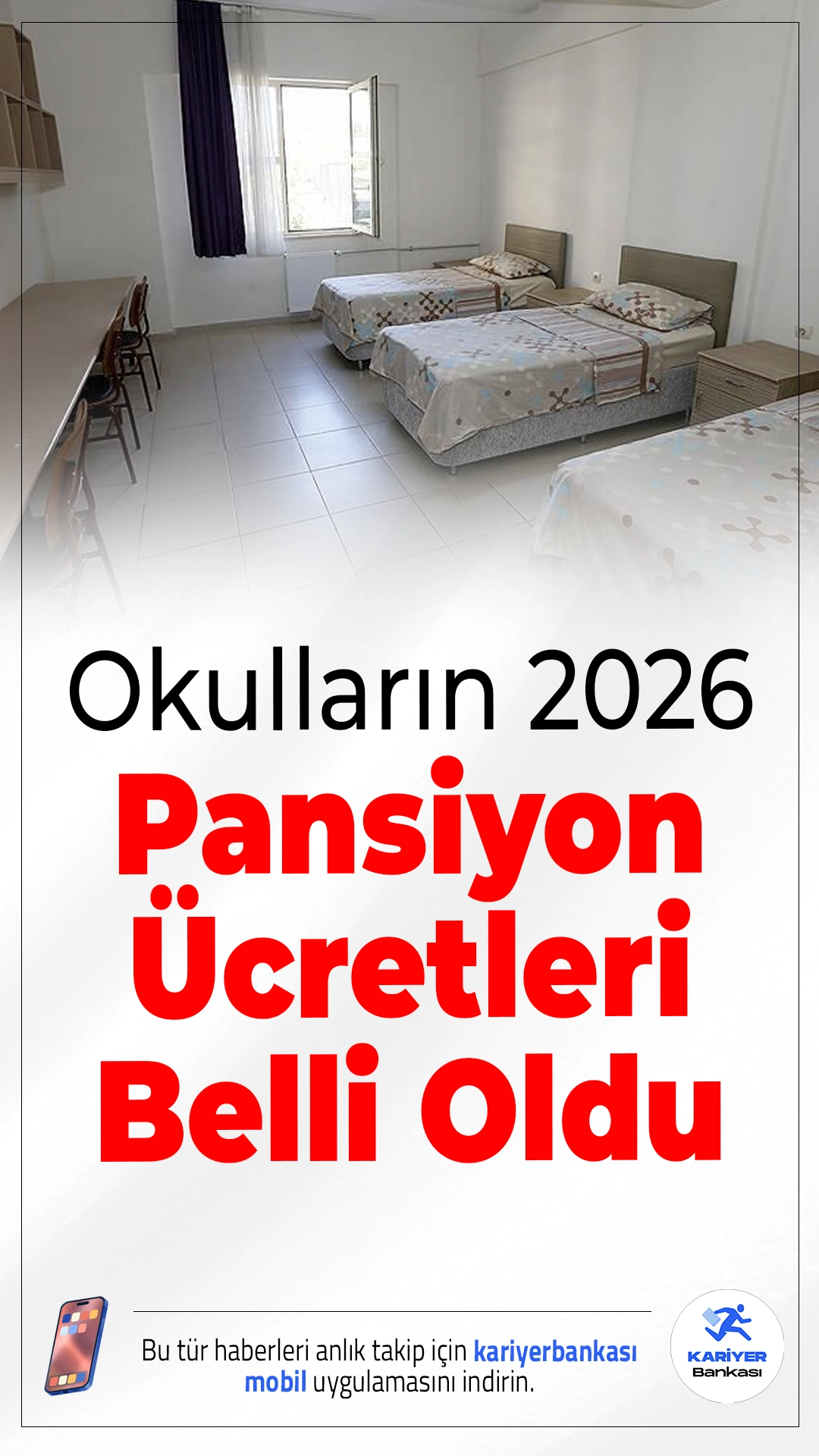 2026 Yılı Pansiyon Ücretleri Belli Oldu.Milli Eğitim Bakanlığı’na bağlı pansiyonlu okullarda 2026’da uygulanacak yeni ücretler açıklandı. Ücretler 50 bin TL’den başlayıp 65 bin TL’ye kadar çıkıyor.