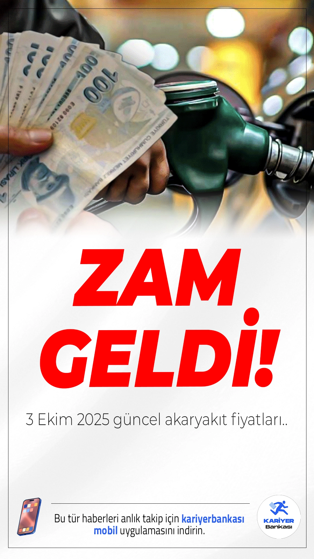 Otogaza 1,20 TL Zam Geldi! 3 Ekim 2025 Akaryakıt Fiyatları.3 Ekim 2025 itibarıyla otogaz (LPG) fiyatlarına 1,20 TL zam geldi. Motorin ve benzinde ise fiyat değişmedi. İşte şehir şehir güncel akaryakıt fiyatları...