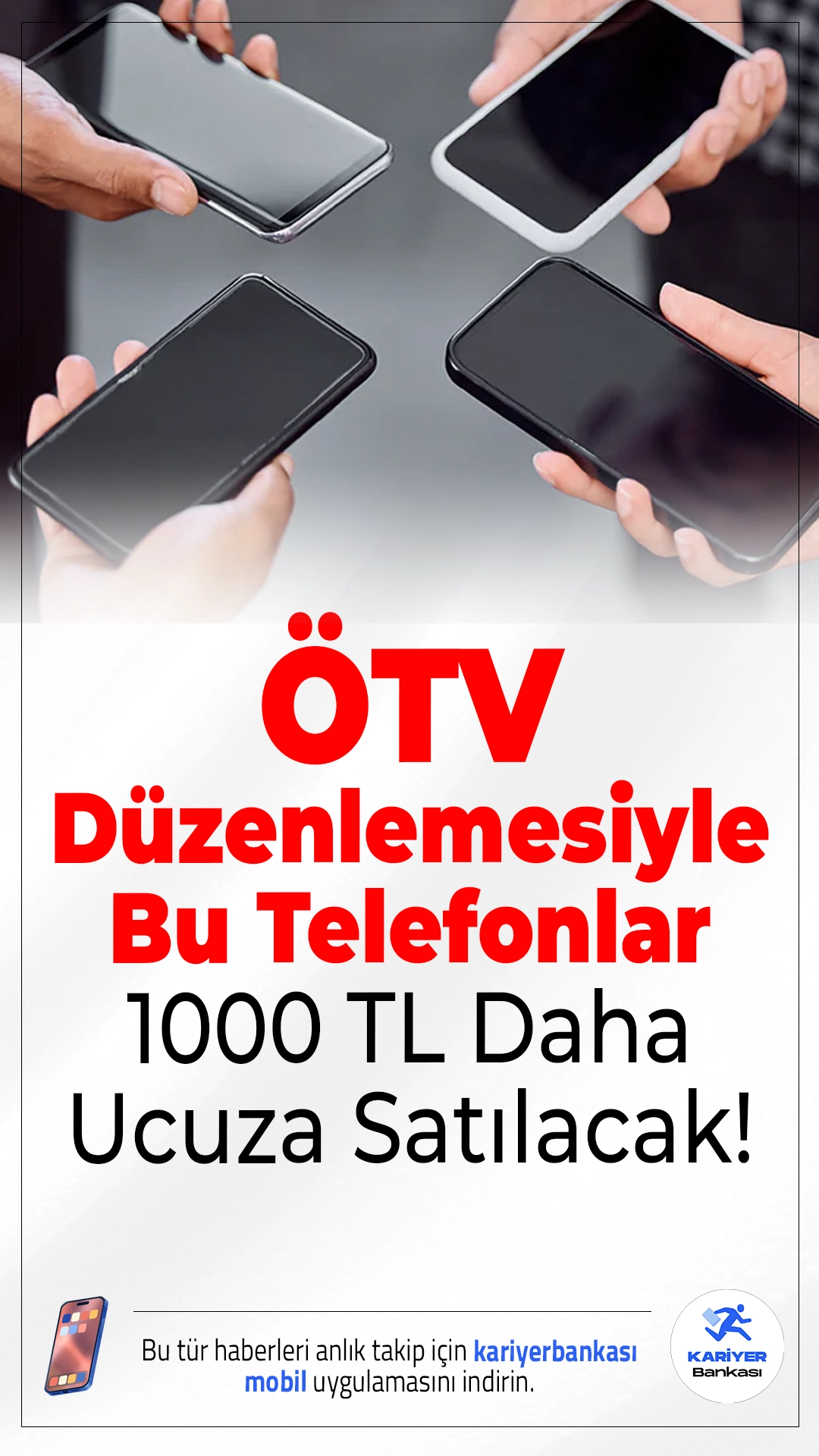 Yeni ÖTV Düzenlemesiyle Bu Telefonlar 1000 TL Daha Ucuza Satılacak!Cep telefonu fiyatlarını etkileyen yeni ÖTV düzenlemesi sonrası bazı modellerde 1000 TL’ye varan indirim bekleniyor. Hangi telefonların fiyatı düşüyor? İşte detaylar...