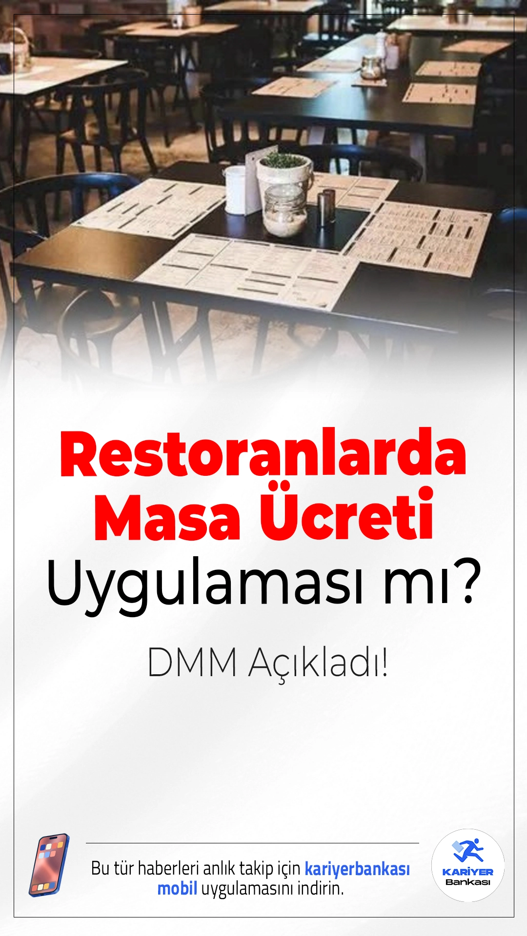 DMM'den Açıklama: Restoran ve Kafelerde Masa Ücreti Uygulaması Yok.Restoran ve kafelerde oturma süresine göre ücret alınacağı iddiaları asılsız çıktı. DMM, böyle bir düzenlemenin söz konusu olmadığını net şekilde açıkladı.