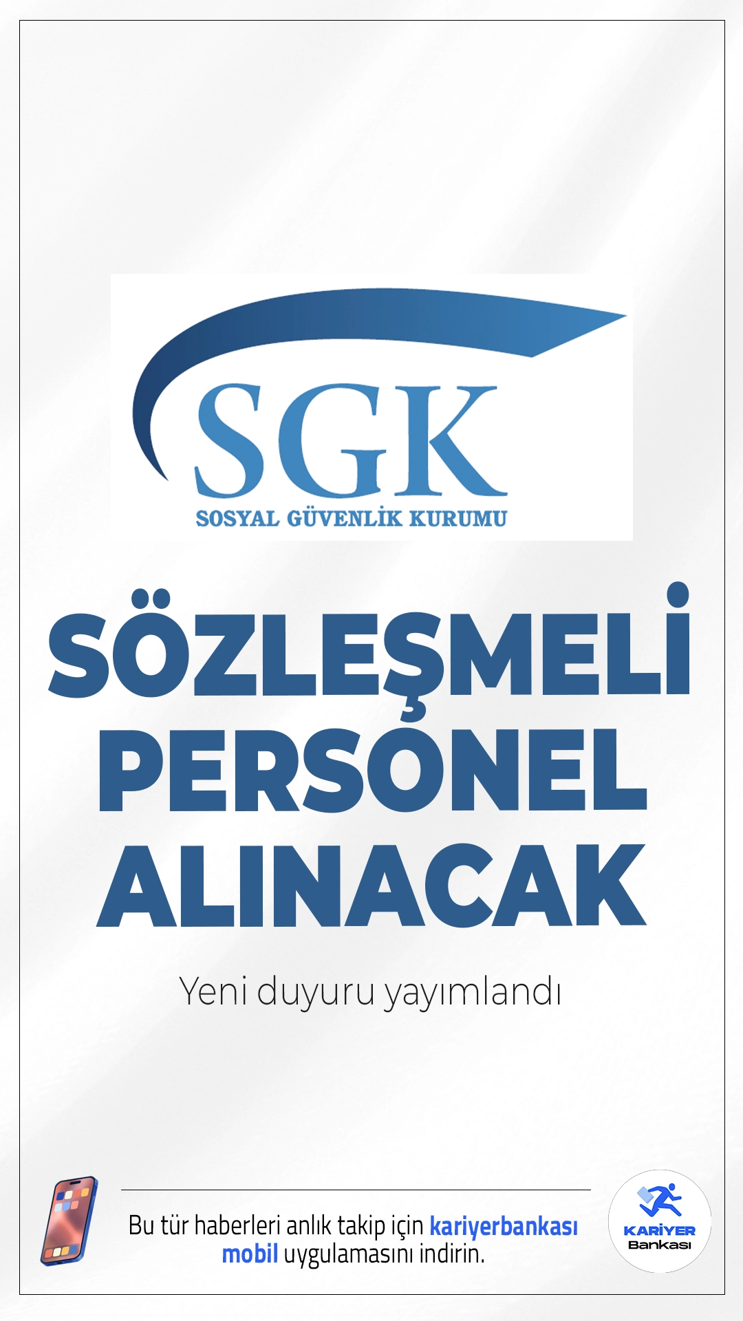 SGK 22 Sözleşmeli Personel Alımı Yapacak.Sosyal Güvenlik Kurumu (SGK), Bilgi Teknolojileri Genel Müdürlüğü'nde istihdam edilmek üzere 22 sözleşmeli personel alımı gerçekleştirecek. Alım; yazılım, veri tabanı, DevOps, iş analizi ve siber güvenlik gibi çeşitli uzmanlık alanlarını kapsıyor. Başvurular, sözlü sınav başarı sırasına göre yapılacak yerleştirmeyle tamamlanacak.İşte şartlar ve başvuru bilgileri..