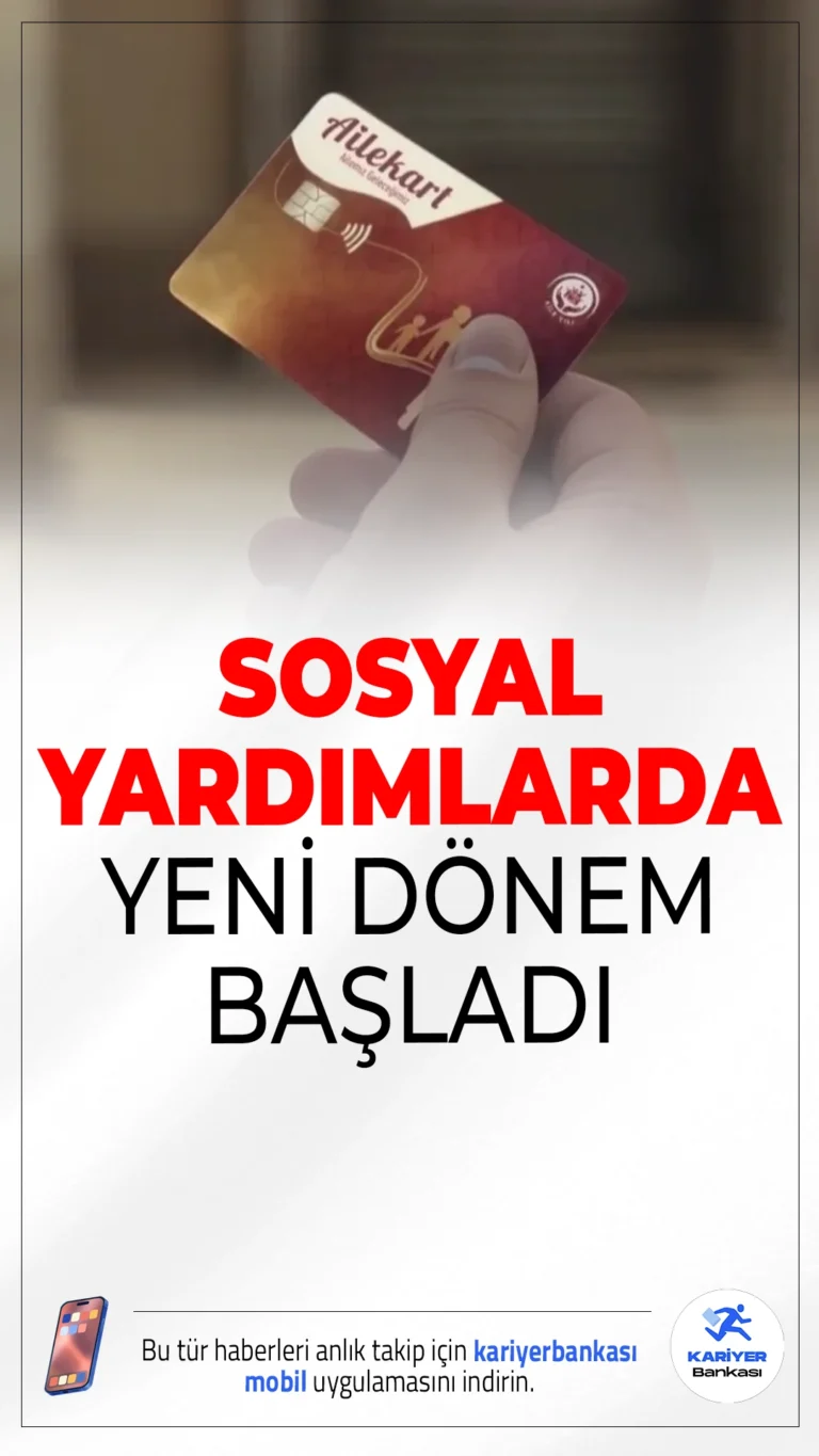 Sosyal Yardımlarda Yeni Dönem Başladı: Aile Kart ile Hızlı ve Etkin Destek.Aile ve Sosyal Hizmetler Bakanlığı'nın hayata geçirdiği Aile Kart uygulaması, sosyal yardımları vatandaşlara daha hızlı ve zahmetsiz ulaştırmayı amaçlıyor.