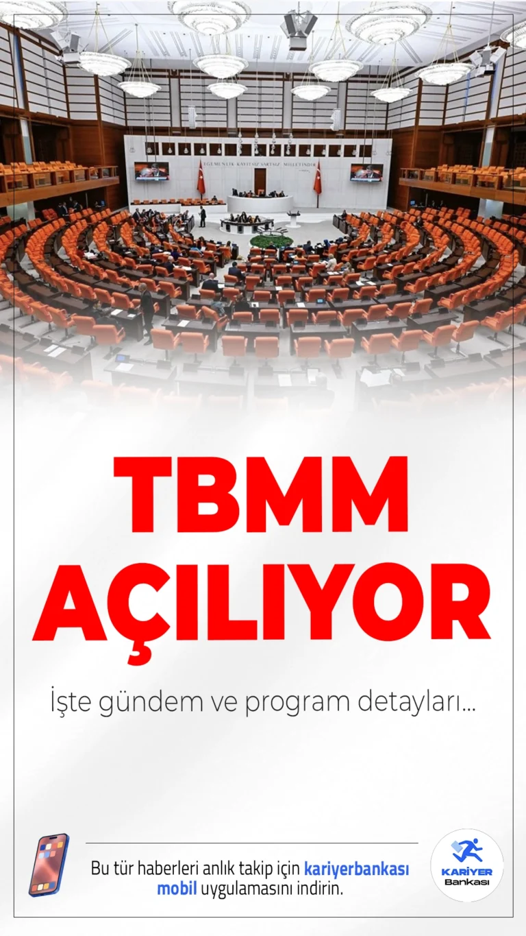 Yeni Yasama Yılı Başlıyor: TBMM’de Gündem Yoğun.Türkiye Büyük Millet Meclisi (TBMM), 2,5 aylık aranın ardından yeniden açılıyor. 28. Dönem 4. Yasama Yılı, Cumhurbaşkanı Erdoğan’ın Genel Kurul’a hitabıyla resmen başlayacak.