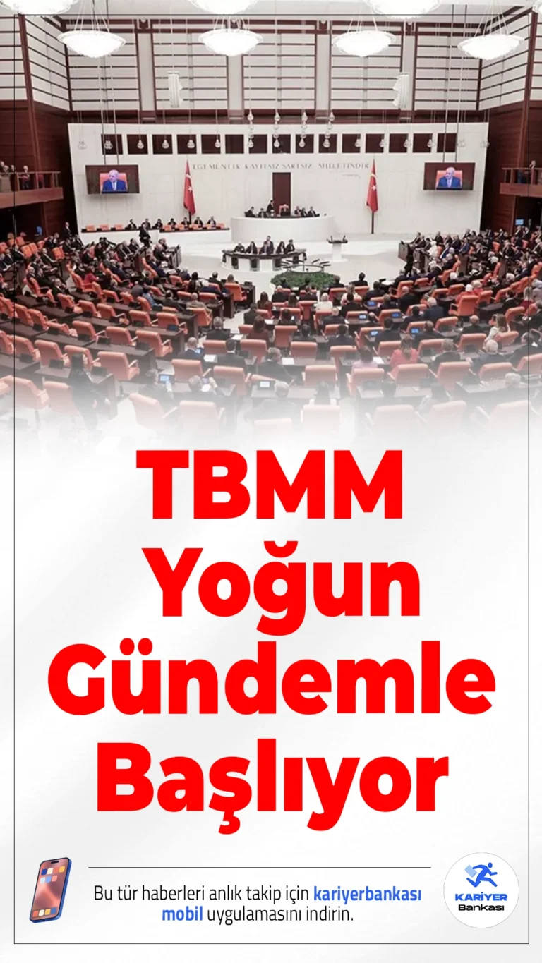 TBMM’de Yoğun Gündem: Komisyonlar ve Bütçe Görüşmeleri Başlıyor.Türkiye Büyük Millet Meclisi yeni haftada da yoğun bir gündemle çalışmalarına devam ediyor. Komisyon toplantıları, bütçe görüşmeleri ve özel etkinlikler Meclis’in temposunu belirleyecek.