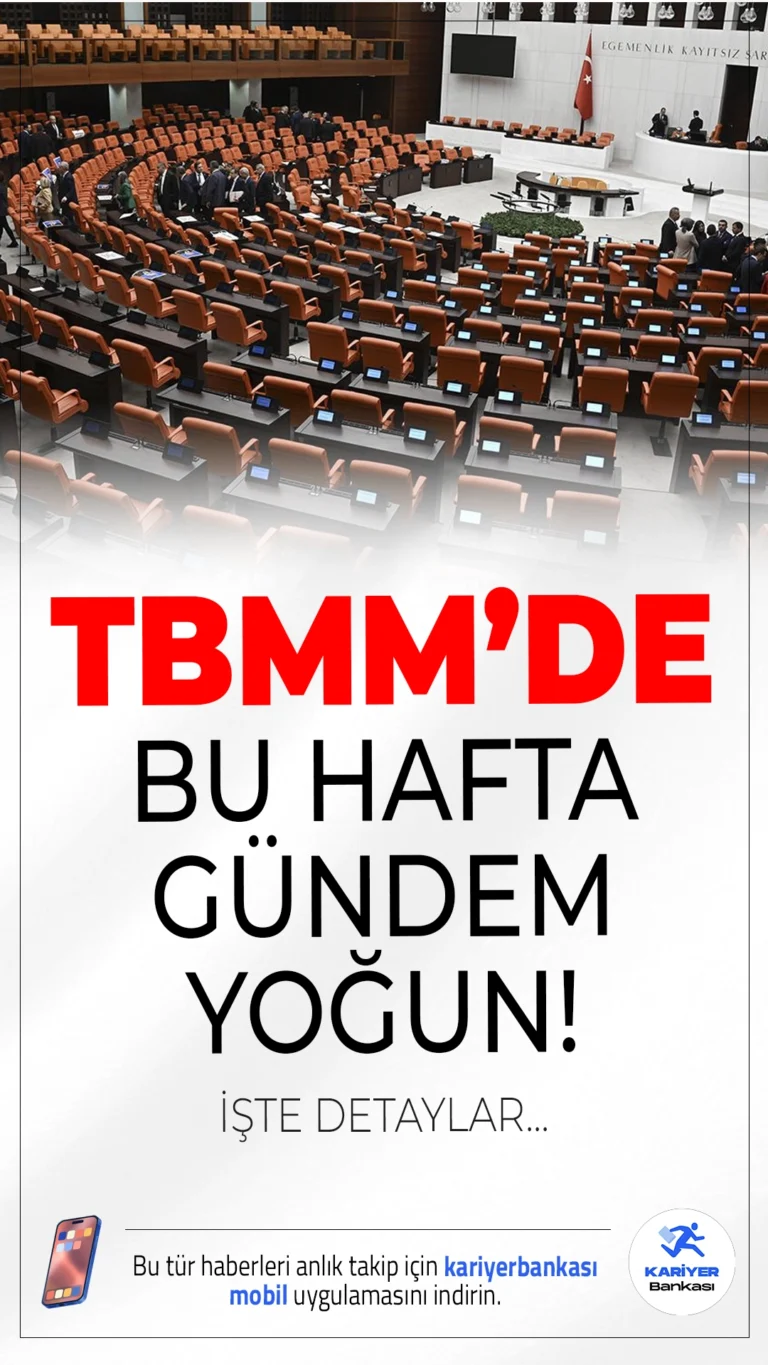 TBMM’de Yeni Haftada Yoğun Gündem: Trafik ve Çevre Cezaları Artıyor.Yeni haftada Meclis’te trafik cezalarının artırılması ve milli parklar üzerindeki düzenlemeler öne çıkıyor. Önemli kanun teklifleri Genel Kurul ve komisyonlarda ele alınacak.