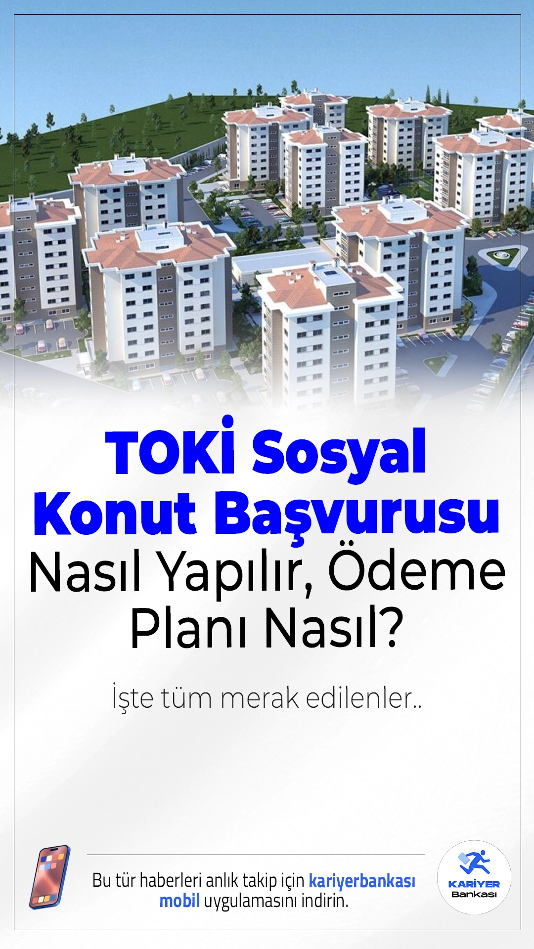 TOKİ 2025 Sosyal Konut Başvurusu Nasıl Yapılır, Ödeme Planı Nedir?Dar gelirli vatandaşlar için hayata geçirilecek olan 500 bin konutluk TOKİ Sosyal Konut Projesi’nde başvuru tarihleri ve ödeme planına dair detaylar belli oldu. Yüzde 10 peşinat, 240 ay vade seçeneğiyle uygun ödeme planı sunuluyor.