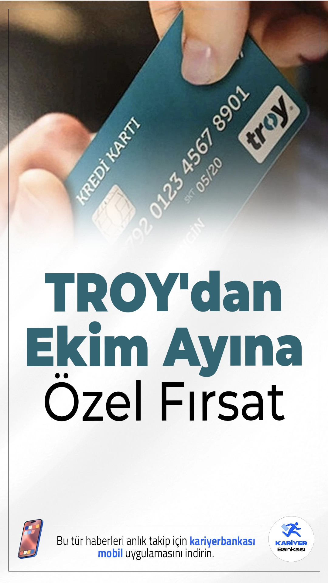TROY'dan Ekim Ayına Özel Fırsat: Market Alışverişlerine %10 Nakit İade!TROY logolu kart sahipleri, 1-31 Ekim 2025 tarihleri arasında yapacakları market alışverişlerinden toplamda 1000 TL’ye kadar %10 nakit iade kazanabilecek.