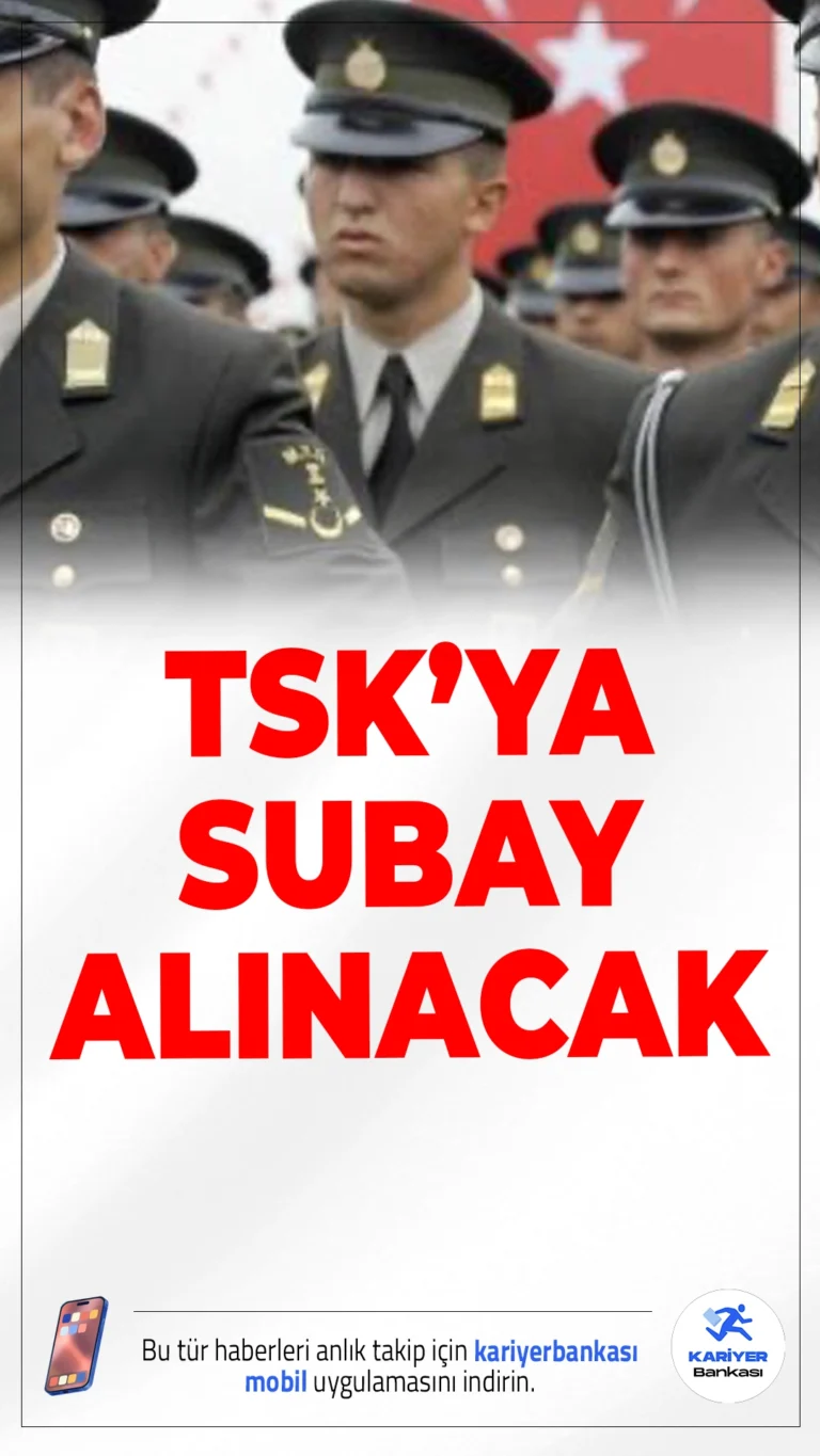 TSK Muvazzaf Subay Alımı Duyurusu Yayımlandı.Milli Savunma Bakanlığı (MSB) 2025 yılı için TSK'ya muvazzaf subay temini yapılacağı duyurdu. Resmi kılavuza göre, başvurular 14 - 26 Ekim 2025 tarihleri arasında internet üzerinden e-Devlet şifresiyle alınacak.İşte şartlar ve başvuru şartları...