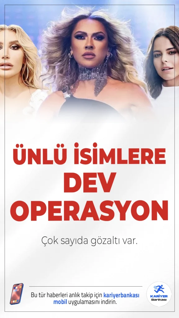 Ünlülere Uyuşturucu Operasyonu: Çok Sayıda Gözaltı Var.Sabah saatlerinde düzenlenen operasyonla birçok ünlü isim uyuşturucu iddialarıyla gözaltına alındı. Sosyal medya paylaşımları ve videoları delil olarak gösterildi.