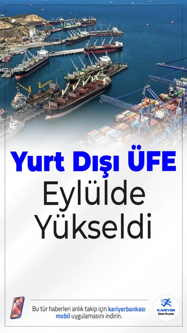 Yurt Dışı ÜFE Eylülde Yükseldi: Aylık %2,01, Yıllık %27,71 Artış.Eylül ayında yurt dışı üretici fiyat endeksi (YD-ÜFE), hem aylık hem yıllık bazda dikkat çeken artışlar kaydetti. Özellikle imalat sanayisinde fiyatlar geçen yılın aynı dönemine göre %27’nin üzerinde arttı.