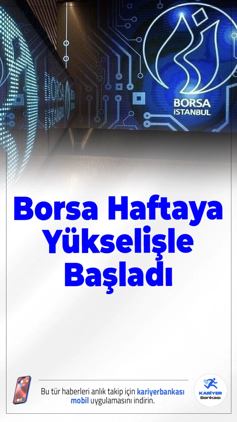 Borsa Haftaya Yükselişle Başladı: Kritik Seviyelere Dikkat!Borsa İstanbul'da BIST 100 endeksi, yeni haftaya pozitif bir başlangıç yaparak yüzde 0,46 artışla 10.974,29 puana yükseldi. Cuma günkü düşüş sonrası yatırımcılar yön arıyor.
