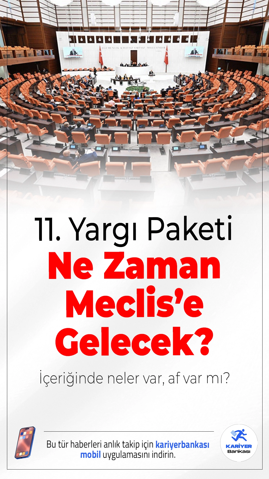 11. Yargı Paketi Ne Zaman Meclis’e Gelecek? İçeriğinde Neler Var, Af Var mı?Adalet Bakanlığı tarafından hazırlıkları süren ve kamuoyunun yakından takip ettiği 11. Yargı Paketi, milyonlarca kişinin gündeminde yer almaya devam ediyor. Henüz Türkiye Büyük Millet Meclisi’ne sunulmayan düzenlemenin, önümüzdeki günlerde Meclis gündemine gelmesi bekleniyor.