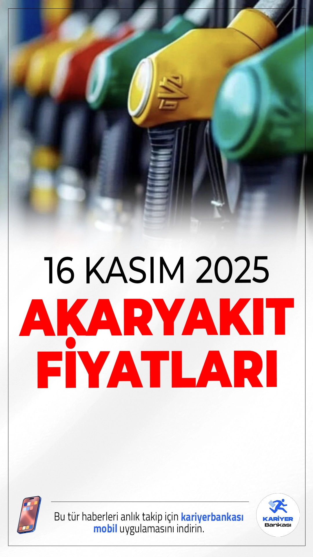 16 Kasım 2025 Güncel Akaryakıt Fiyatları: Benzin, Motorin ve LPG Ne Kadar Oldu?Brent petrol ve döviz kurundaki değişimlerle birlikte akaryakıt fiyatlarında yeni seviyeler oluştu. İşte İstanbul, Ankara ve İzmir’de güncel benzin, motorin ve LPG litre fiyatları…
