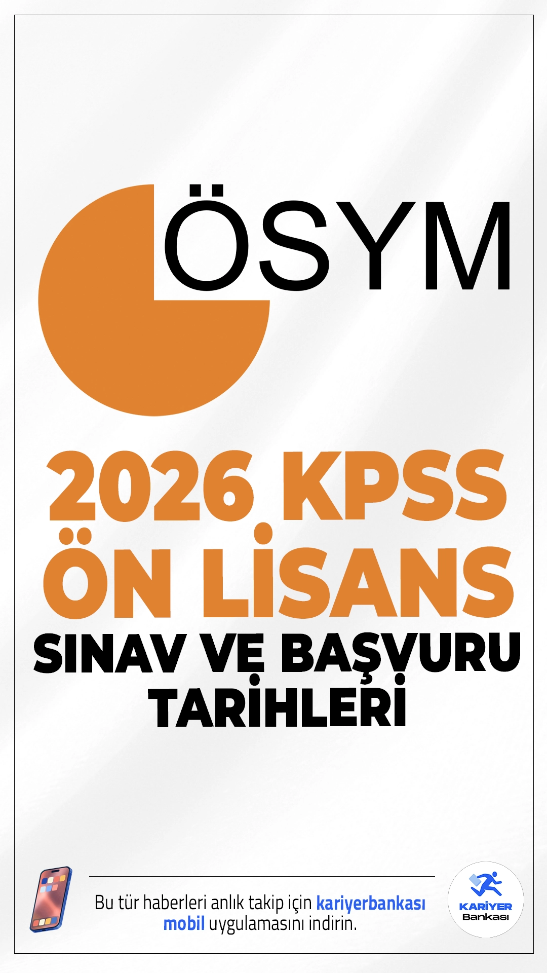 2026 Önlisans KPSS Sınav ve Başvuru Tarihleri Açıklandı.Önlisans mezunlarının katılacağı 2026 KPSS için başvuru ve sınav tarihleri ÖSYM tarafından resmen duyuruldu. Sınav Ekim ayında yapılacak.