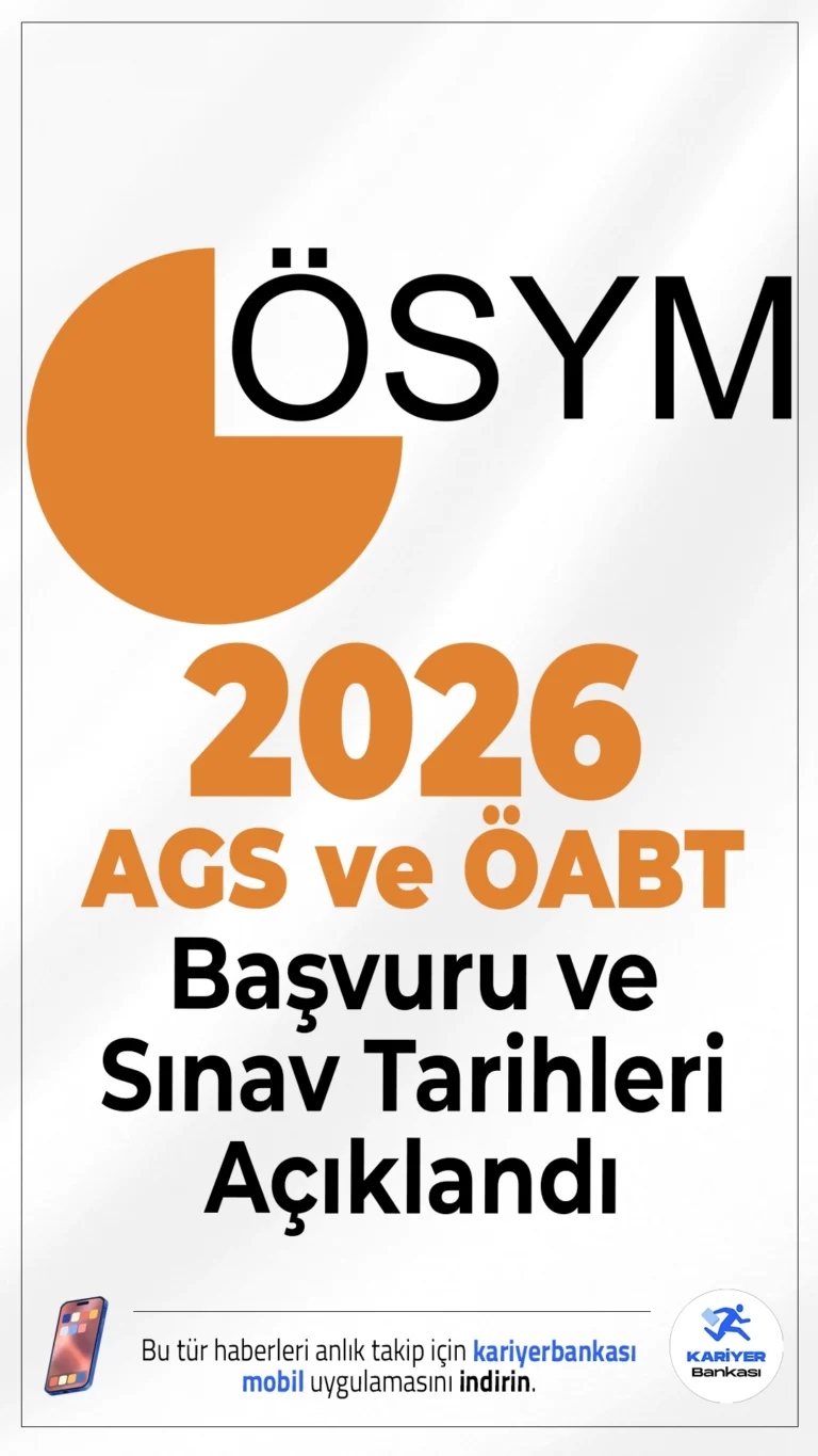 2026 AGS ve ÖABT Başvuru ve Sınav Tarihleri Açıklandı.ÖSYM, 2026 yılı Milli Eğitim Bakanlığı Akademi Giriş Sınavı (AGS) ve Öğretmenlik Alan Bilgisi Testi (ÖABT) için başvuru ve sınav tarihlerini duyurdu. Her iki sınav da öğretmen adayları için kritik önemde.