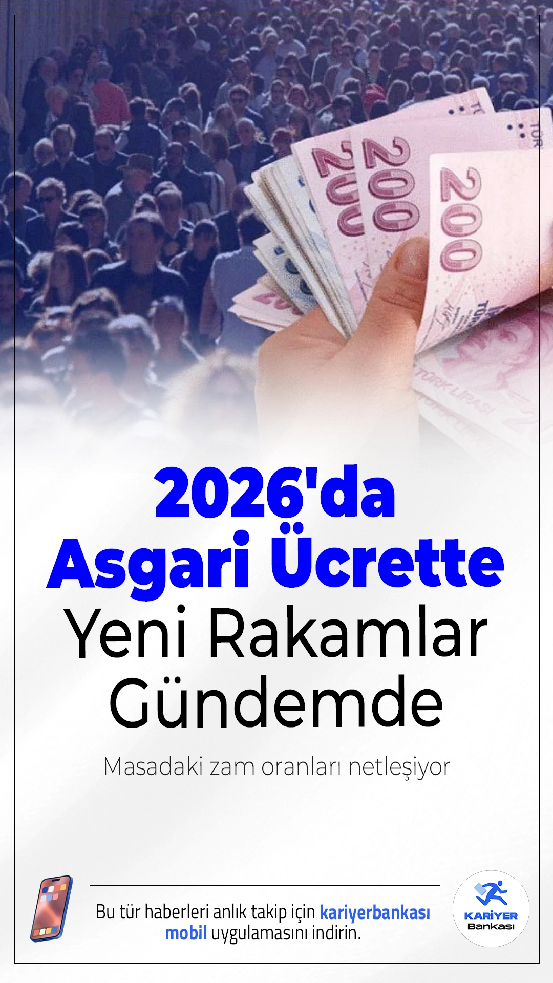 2026'da Asgari Ücrette Yeni Rakamlar Gündemde: Masadaki Zam Oranları Netleşiyor.Merkez Bankası'nın güncel enflasyon tahmini sonrası, 2026 asgari ücret zammı için öne çıkan oranlar yeniden hesaplandı. Yüzde 35’e varan artışlar gündemde.