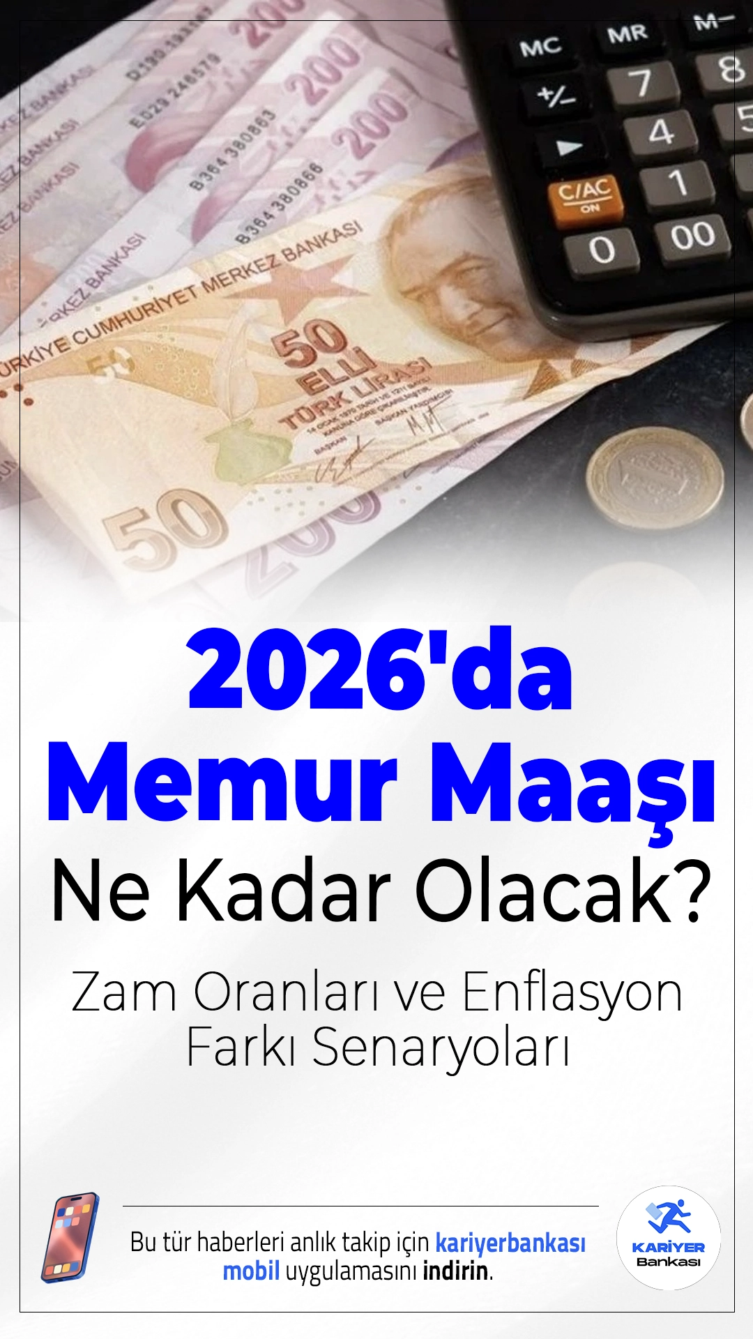 2026'da Memur Maaşı Ne Kadar Olacak? Zam Oranları ve Enflasyon Farkı Senaryoları.2025 yılı sona yaklaşırken, gözler 2026 Ocak ayında memur maaşlarına yapılacak zamma çevrildi. TÜİK’in açıkladığı enflasyon verileri ve toplu sözleşme oranlarına göre ocak ayında memurların maaşlarına ciddi artışlar bekleniyor.
