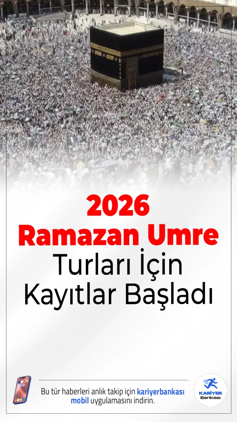 2026 Ramazan Umre Turları İçin Kayıtlar Başladı.Diyanet İşleri Başkanlığı, Ramazan ayında kutsal topraklara gitmek isteyenler için umre programını duyurdu. Farklı gün seçenekleriyle başvurular alınmaya başlandı.