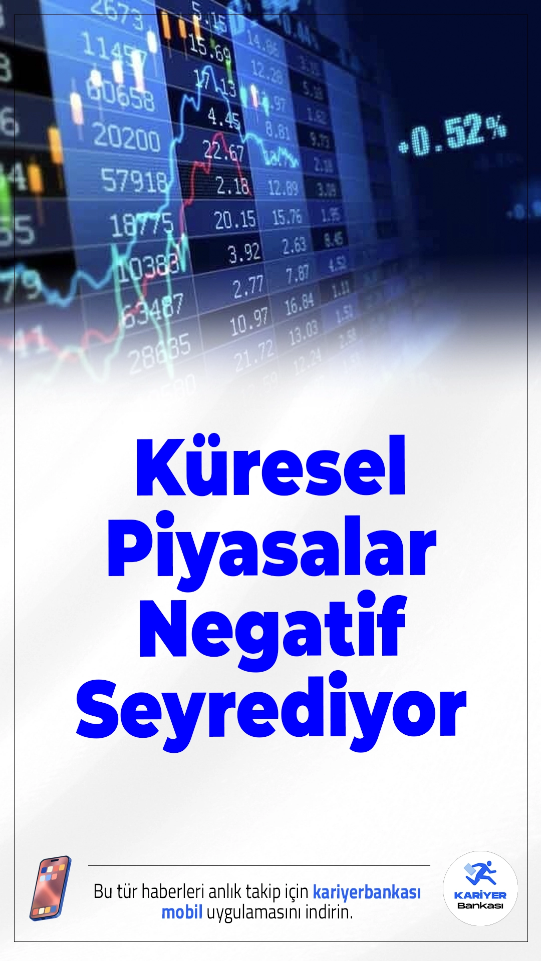 Küresel Piyasalar Negatif Seyrediyor.ABD Merkez Bankası'nın (Fed) faiz indirim beklentisinin azalması ve varlık fiyatlamalarında oluşan "yüksek değerleme" endişeleri, küresel borsalarda satış baskısını artırdı.