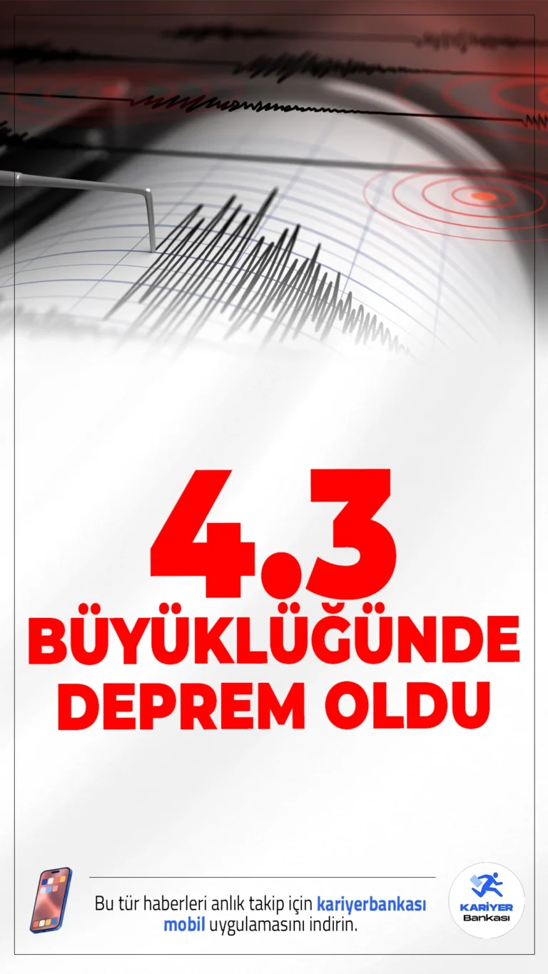 Balıkesir'de 4.3 Büyüklüğünde Deprem Oldu.Afet ve Acil Durum Yönetimi Başkanlığı (AFAD), Balıkesir’in Sındırgı ilçesinde 6 Kasım 2025 tarihinde saat 19:15’te 4.3 büyüklüğünde bir deprem meydana geldiğini duyurdu.