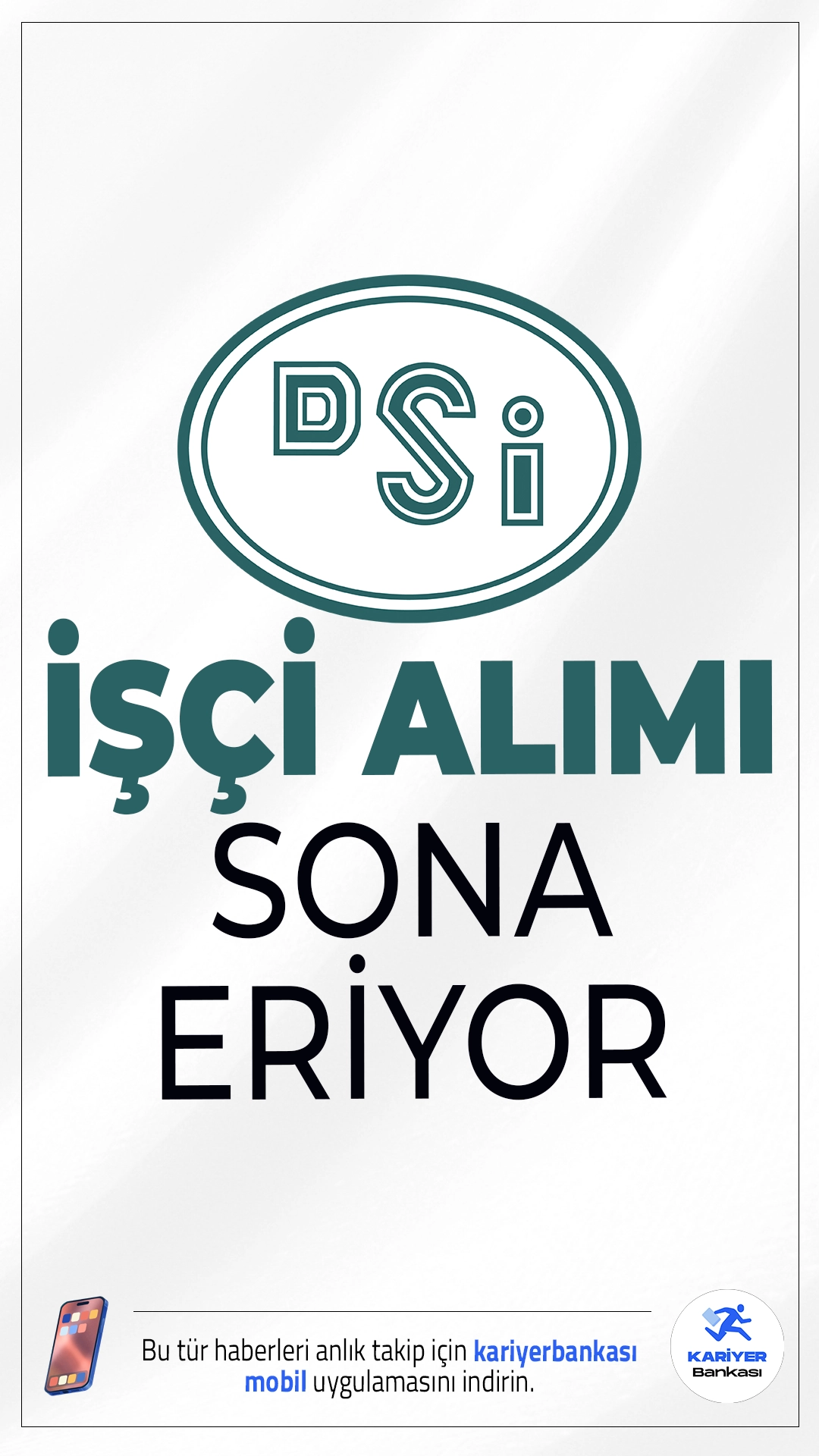 DSİ 1389 İşçi Alımı Sona Eriyor.Devlet Su İşleri (DSİ) işçi alımı başvuruları bugün(21 Kasım 2025) sona eriyor.İlgili alım duyurusuna göre, DSİ'ye Usta Yardımcısı, Aşçı Yardımcısı, Şoför, Düz İşçi, Bakımcı-Yağcı, Sürveyan, Sondaj İşçisi, Treyler Operatör Yardımcısı, Laborant Yardımcısı, Teknisyen, Topoğraf, Bekçi, Su Dağıtım Teknisyeni, Akaryakıtçı, Hidroloji Yardımcısı, Jeofizik Teknisyeni, Alet Operatörü, Teknik Ressam, Pompa İstasyonu Operatörü, Döşemeci Yardımcısı, Fotoğrafçı, Kompresör Operatörü, Operatör ünvanlarında işçi alınacak. Başvuru şartları ve illere göre kontenjan dağılımı haberimizde.