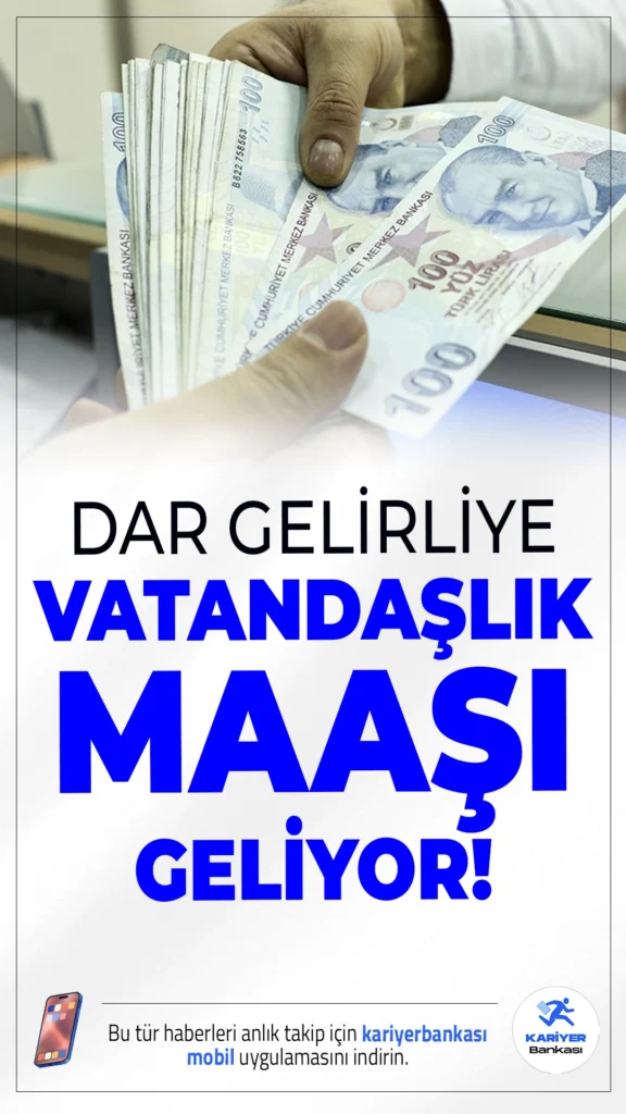 Dar Gelirli Aileye Vatandaşlık Maaşı Geliyor.Aile gelirini garanti altına alacak destek sistemi 2026’da başlıyor. Dar gelirli ailelere yönelik "Vatandaşlık Maaşı" uygulamasıyla, ihtiyaç sahiplerine asgari yaşam güvencesi sağlanacak.