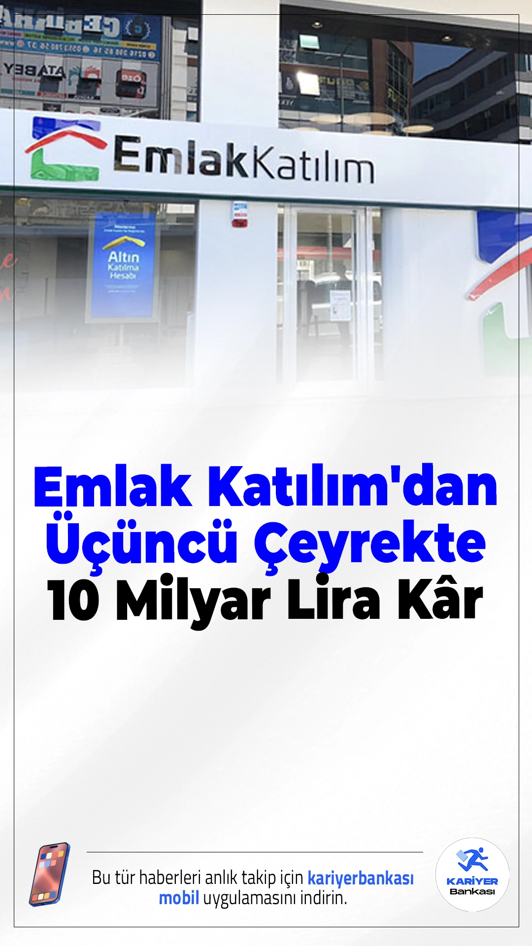 Emlak Katılım’dan 2025’in 3. Çeyreğinde 10,4 Milyar Lira Net Kâr.Katılım finans sisteminin önde gelen aktörlerinden Emlak Katılım, 2025 yılı üçüncü çeyrek finansal sonuçlarını açıkladı. Banka, net kârını geçen yılın aynı dönemine göre %55 artırarak 10,4 milyar TL’ye yükseltti.