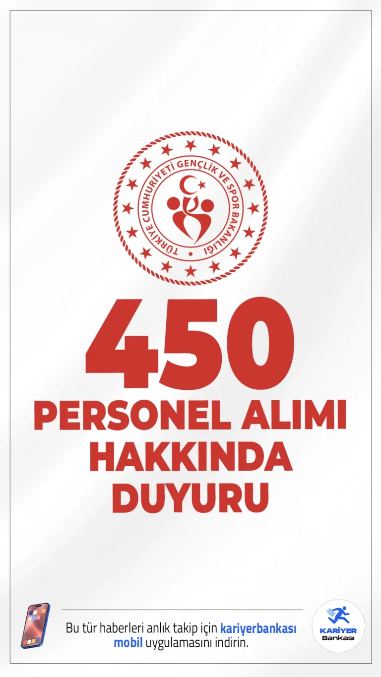 GSB 450 Personel Alımı Hakkında Duyuru Yayımlandı.Gençlik ve Spor Bakanlığı sayfasından yayımlanan duyuruda, Bakanlık taşra teşkilatı yurt müdürlüklerinde istihdam edilmek üzere, 29 Eylül – 03 Ekim 2025 tarihlerinde gerçekleştirilen “2025 Yılı Sözleşmeli Yurt Yönetim Personeli Alımı” sözlü sınavına katılan adayların sözlü sınav sonuçlarının açıklandığı aktarıldı.