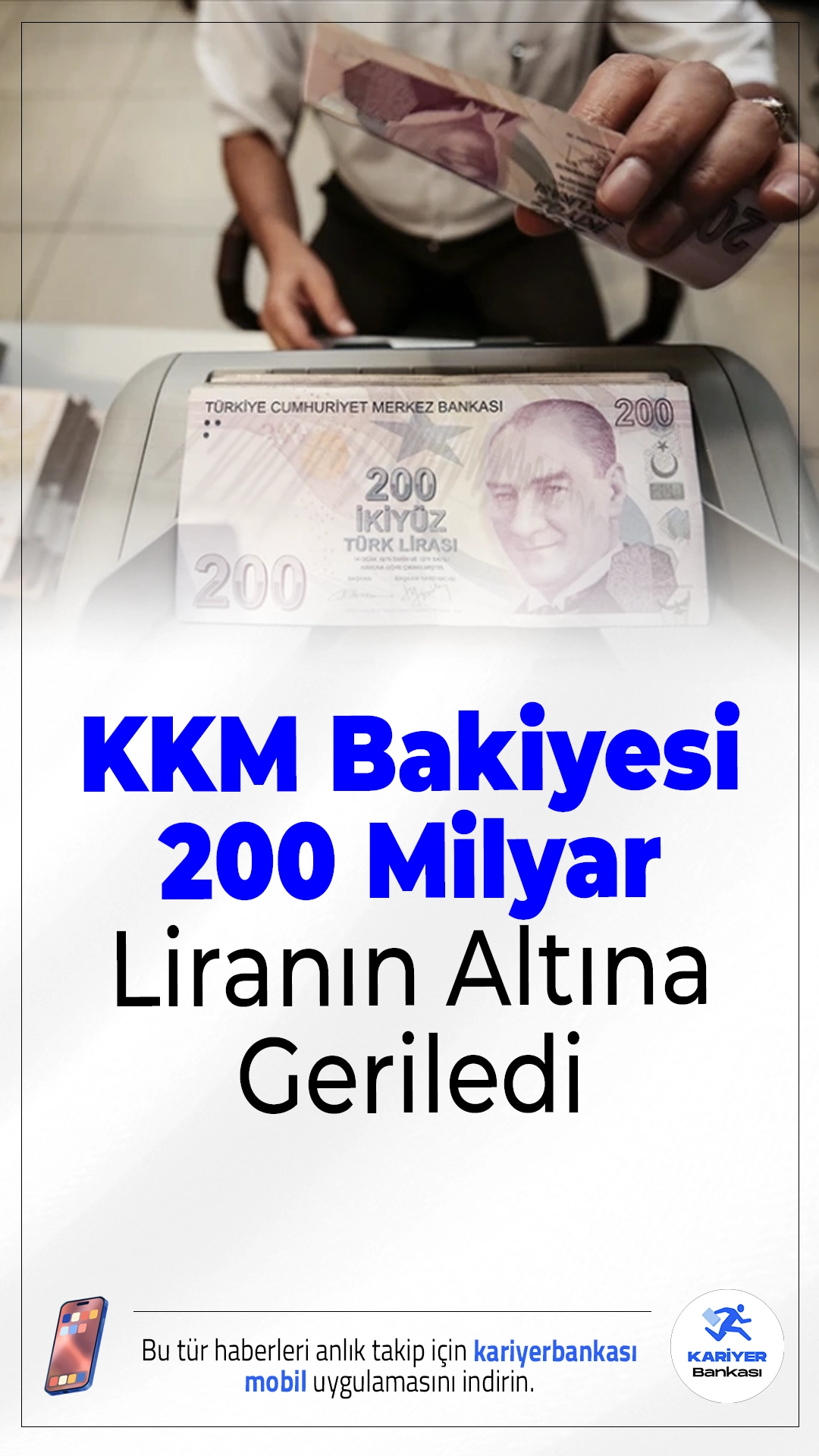 KKM Bakiyesi 200 Milyar Liranın Altına Geriledi.Kur Korumalı Mevduat (KKM) hesaplarındaki toplam bakiye, geçen hafta 34 milyar liralık düşüşle 171 milyar liraya indi. Böylece KKM’nin toplam mevduatlar içindeki payı yüzde 0,67’ye kadar geriledi.