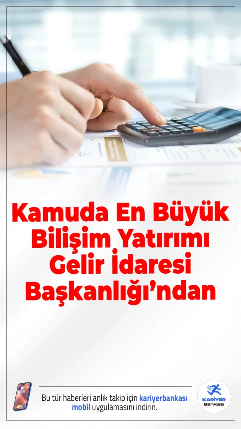 Kamuda En Büyük Bilişim Yatırımı Gelir İdaresi Başkanlığı’ndan.2025 yılı kamu BİT yatırımları kapsamında 367 projeye toplam 42,7 milyar TL ödenek ayrıldı. En fazla yatırım, Gelir İdaresi Başkanlığı projelerine tahsis edildi.