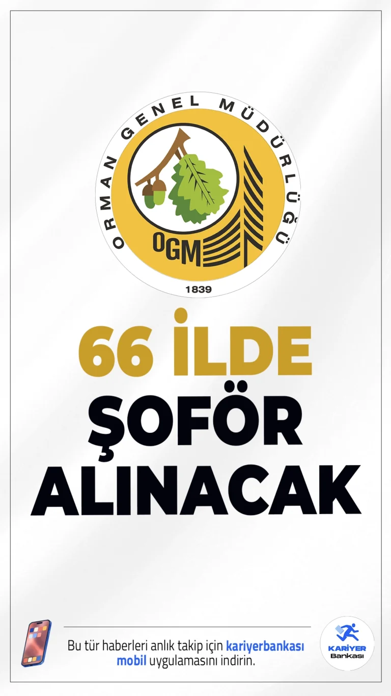 OGM 66 İlde 296 Şoför Alımı Şartları.Orman Genel Müdürlüğü (OGM) 66 ilde şoför alımı başvuruları devam ediyor.İlgili alım duyurusuna göre, OGM'ye ortaöğretim mezunlarından KPSS en az 60 puanla şoför alımı yapılacak.Başvurular KPSS (B) grubu puan sıralamasına göre değerlendirilecek. Başvuru yapacak adayların belirtilen şartları sağlaması gerekmektedir. İllere göre kontenjan dağılımı ve şartlar haberimizde.