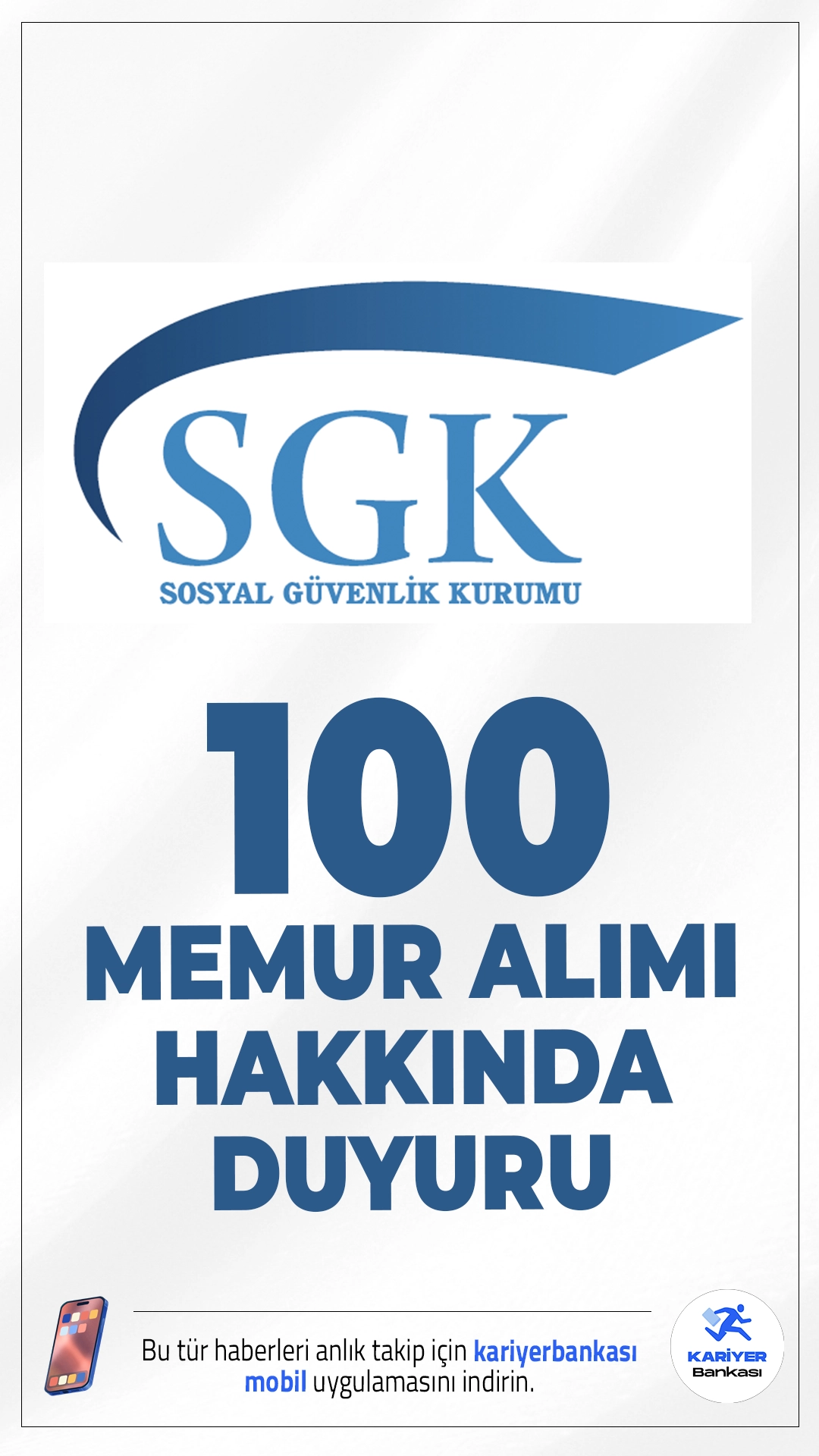 SGK 100 Memur Alımı Hakkında Duyuru Geldi. Sosyal Güvenlik Kurumu (SGK) sayfasından yayımlanan duyuruya göre, başvuruları 20 Ekim 2025- 02 Kasım 2025 tarihleri arasında yapılan 100 sosyal güvenlik denetmen yardımcısı başvurularının değerlendirilmesi neticesinde, sözlü sınava katılmaya hak kazanan adaylar açıklandı.