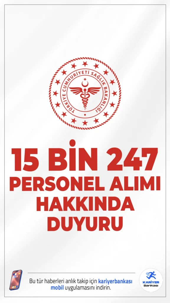 Sağlık Bakanlığı KPSS 2025/5 Kapsamında 15 Bin 247 Personel Alımı Hakkında Duyuru.Sağlık Bakanlığı, KPSS-2025/5 kapsamında 15 bin 247 sözleşmeli personel atamasına ilişkin göreve başlama işlemleri, istenen belgeler ve özel durumu olan adaylar için önemli detayları paylaştı. Belgelerin teslimi için 15 Aralık 2025 Pazartesi saat 18.00 son gün.