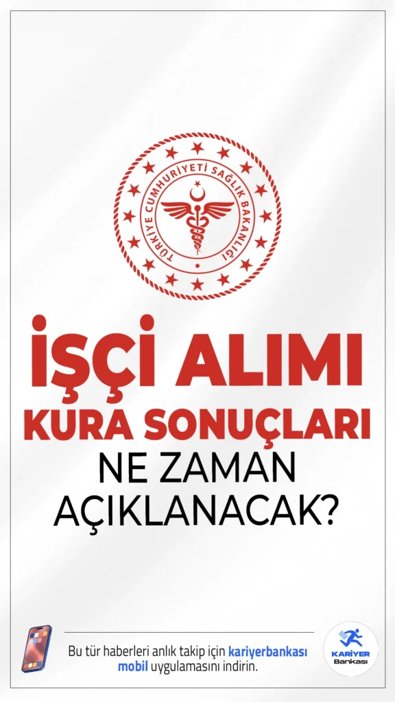 Sağlık Bakanlığı 2764 İşçi Alımı Kura Sonuçları Ne Zaman Açıklanacak?Sağlık Bakanlığı tarafından 2764 sürekli işçi alımı için düzenlenen kura çekimi bugün(12 Kasım 2025) Bilkent Yerleşkesinde noter huzurunda gerçekleştirildi. Sonuçlar ne zaman açıklanacak? İşte tüm detaylar..