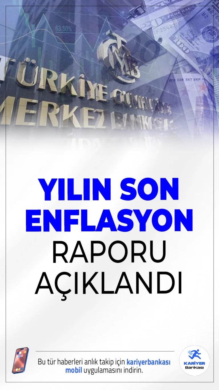 Merkez Bankası Enflasyon Raporu Açıklandı.TCMB Başkanı Fatih Karahan, yılın son enflasyon raporunda 2025 sonu için yeni tahmini açıkladı: Enflasyon yüzde 31-33 bandında öngörülüyor.