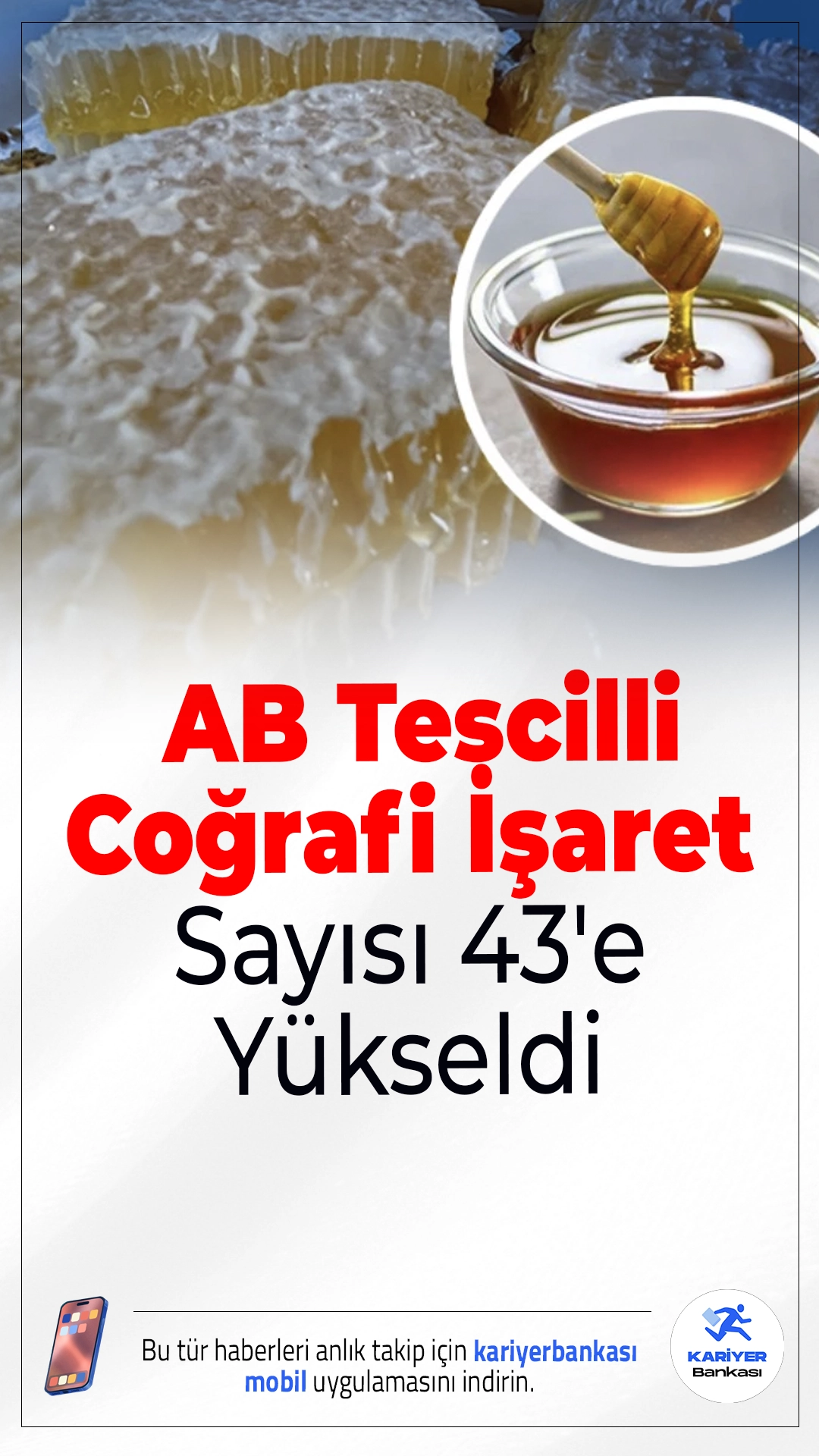 Türkiye'nin AB Tescilli Coğrafi İşaret Sayısı 43'e Yükseldi.Yenice ıhlamur balı, Avrupa Birliği’nden coğrafi işaret tescili alan Türkiye'nin 43. ürünü oldu. Coğrafi işaretli ürünlerdeki bu artış, Türkiye’nin yerel değerlerini uluslararası alanda daha görünür hale getiriyor.